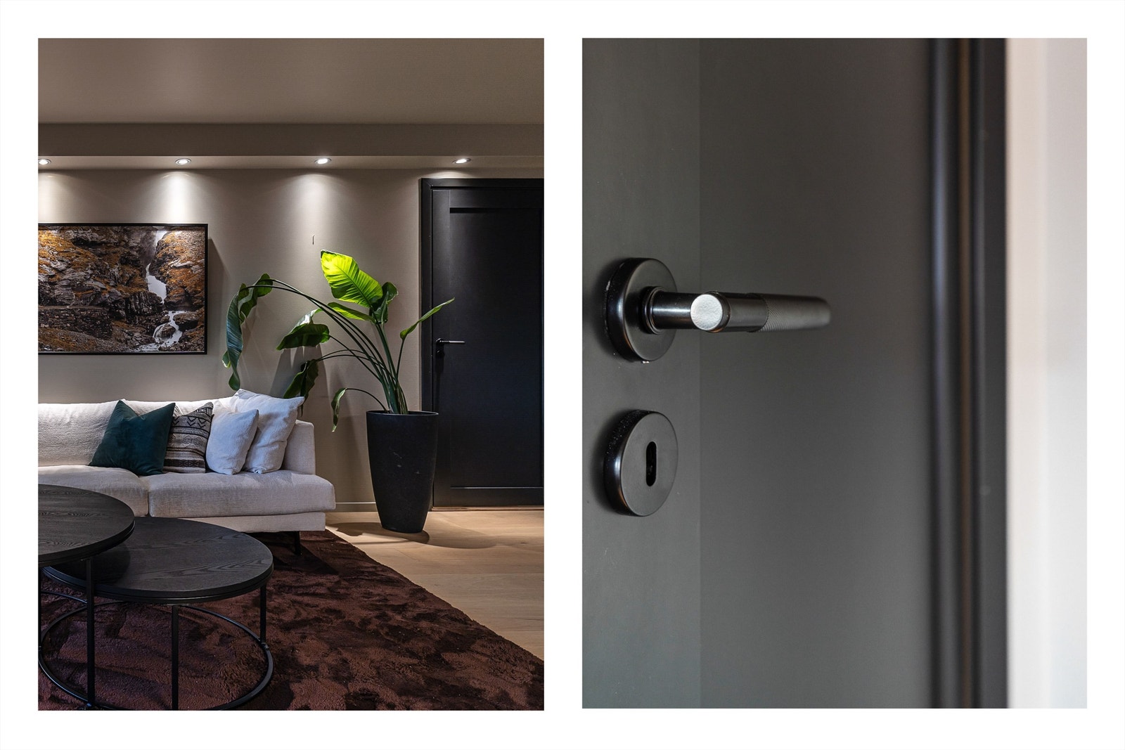 Selger har satt inn ny dør mellom stue og hovedsoverom. Galleribilde