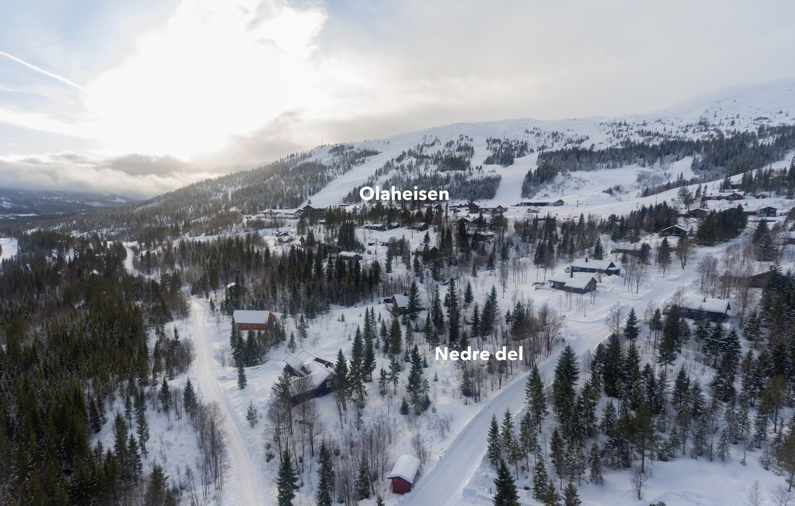 Det er helårs kjøreadkomst til alle tomtene Galleribilde