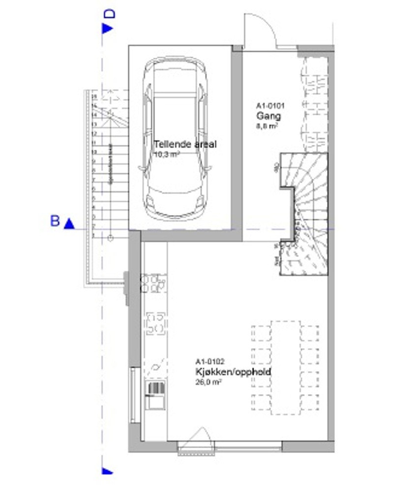 Plantegning 1.etasje Galleribilde