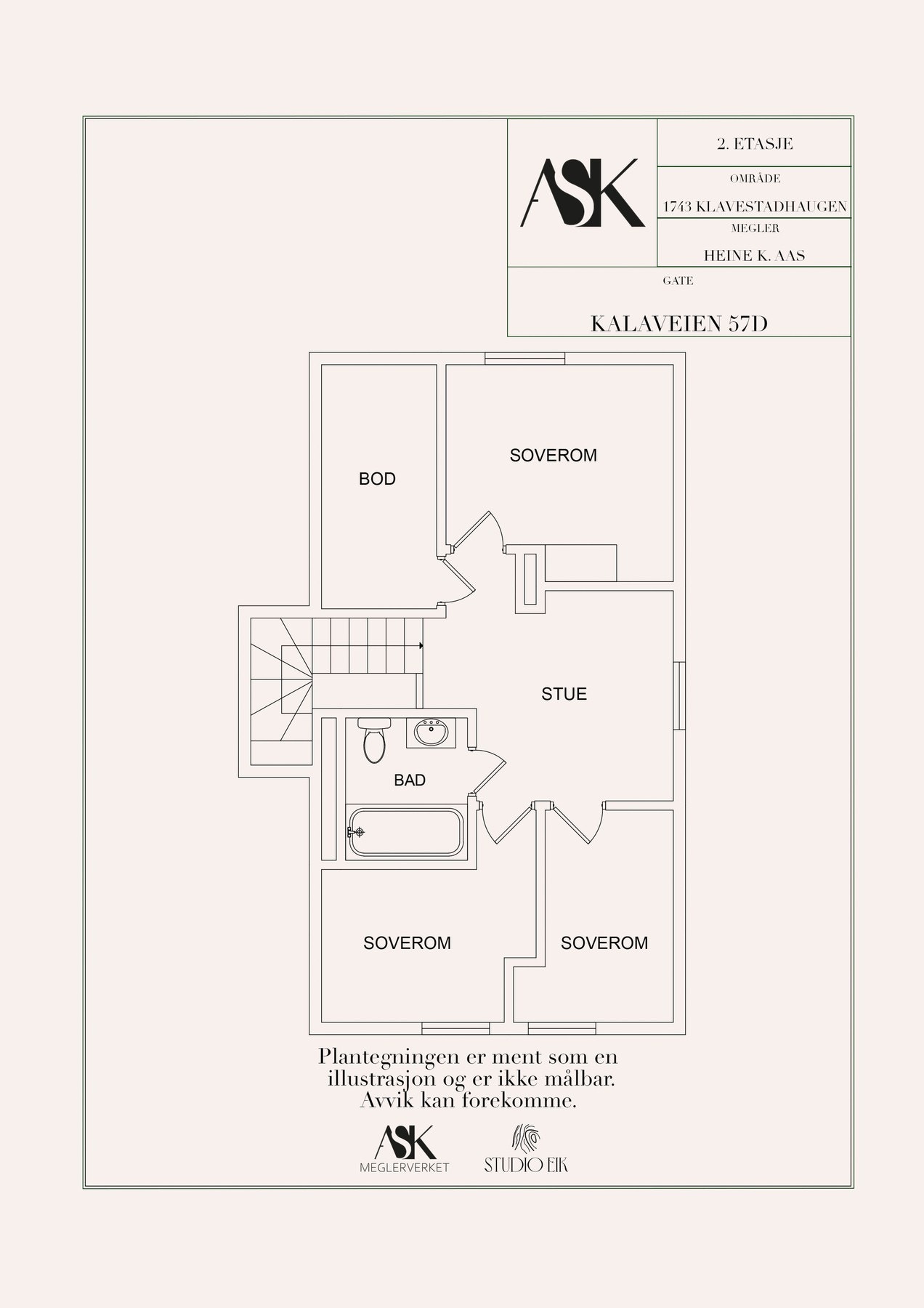 Plantegning 2. etasje Galleribilde