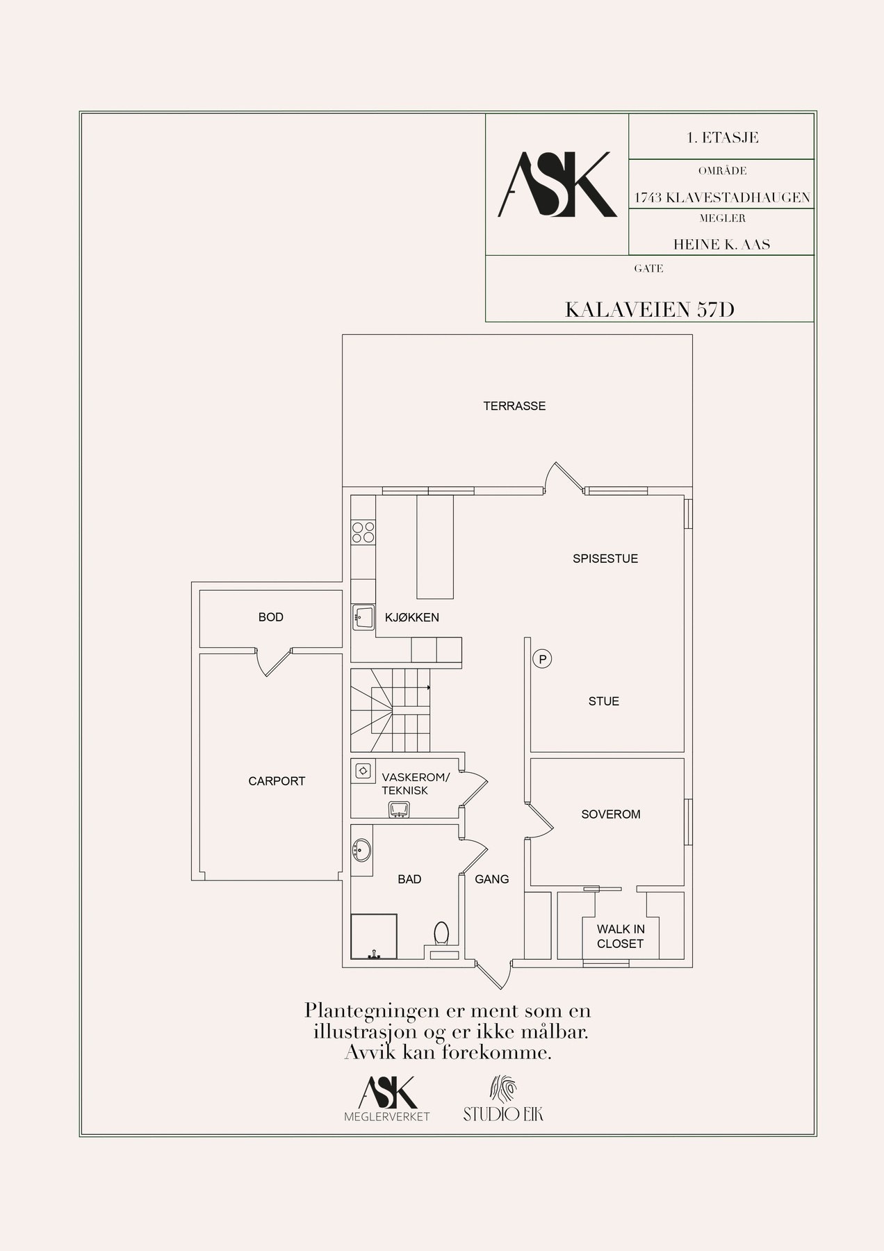 Plantegning 1. etasje Galleribilde