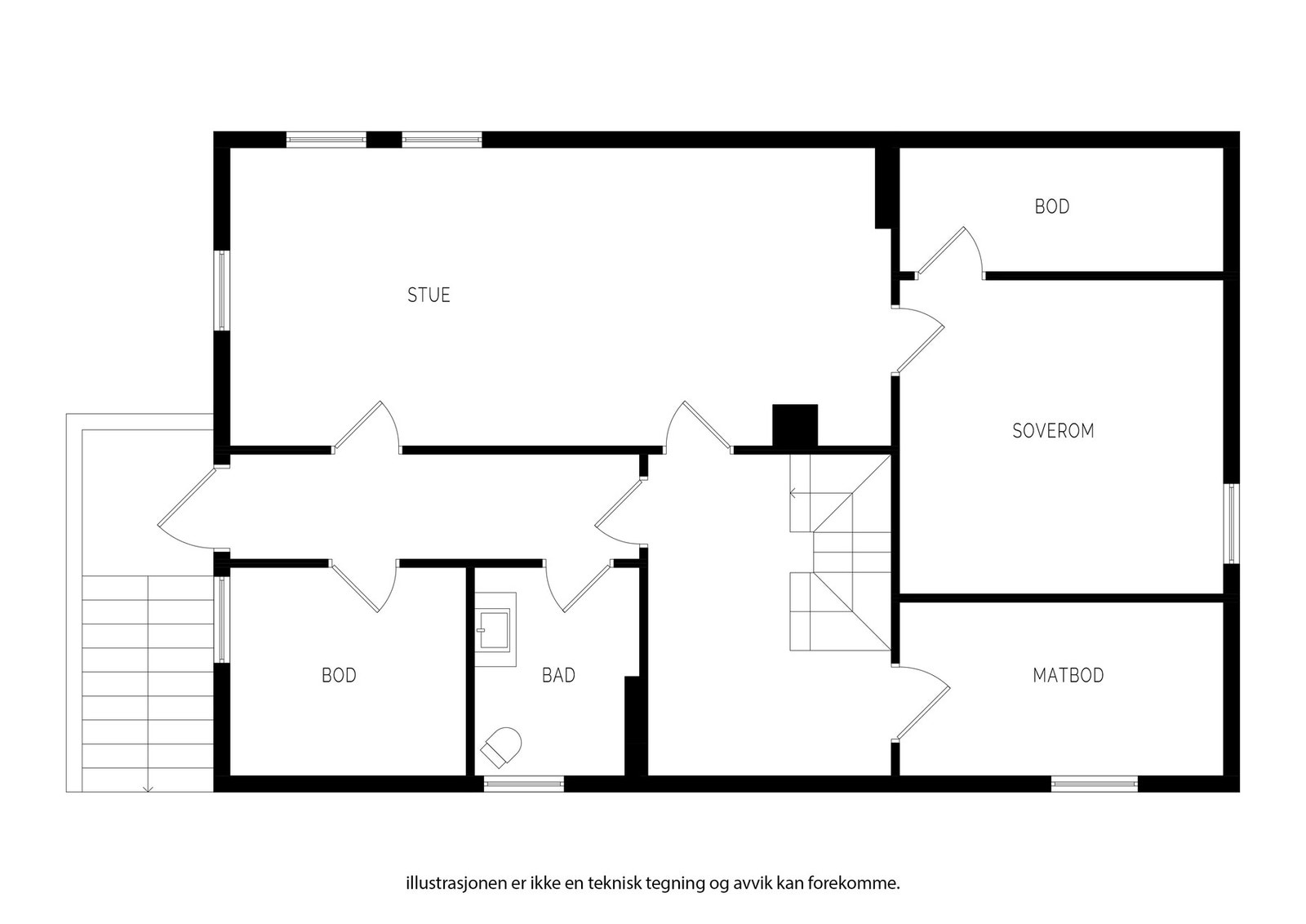 Plantegning kjeller. Galleribilde