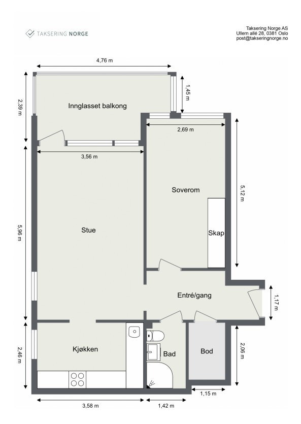 Plantegning av leiligheten. Galleribilde