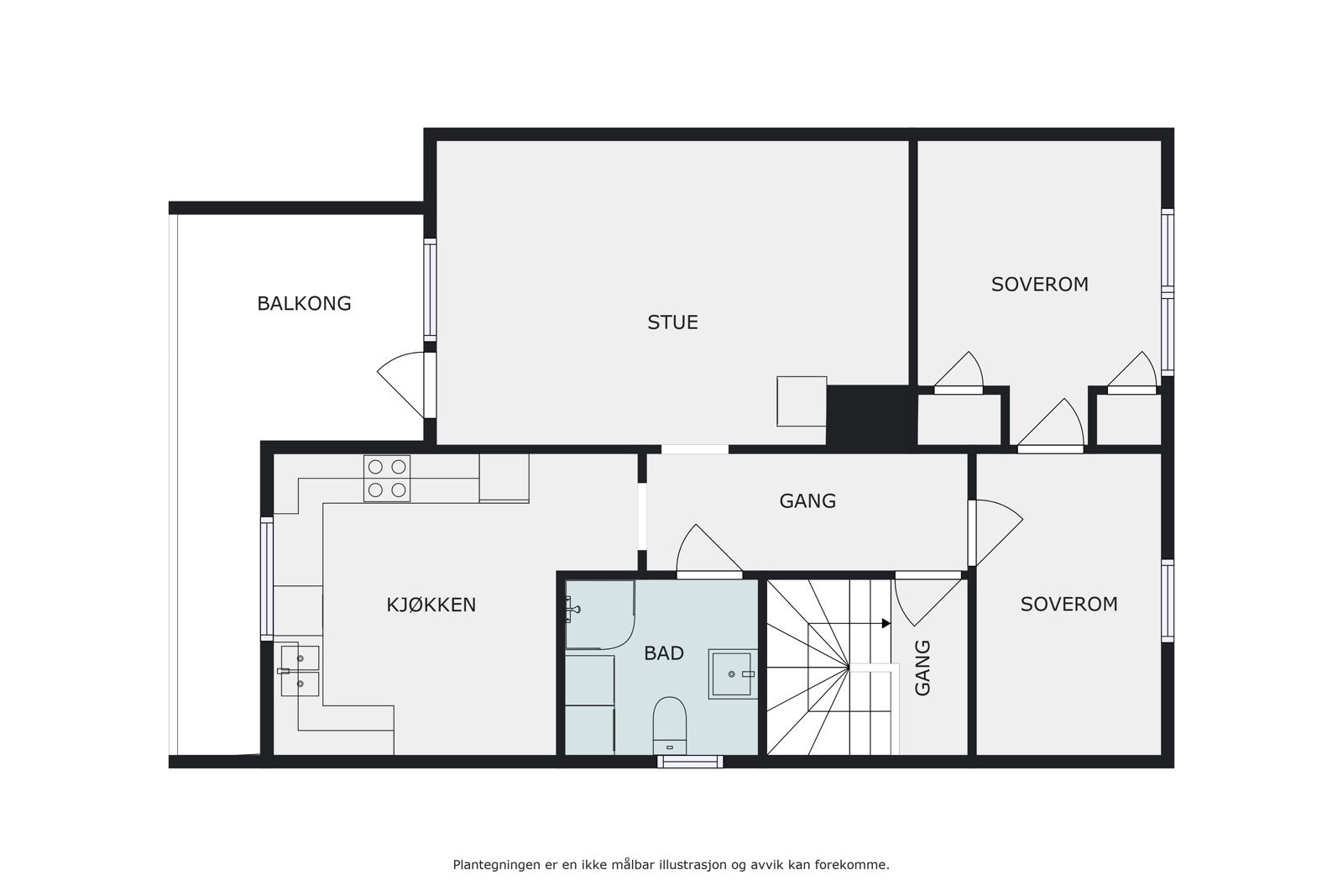 Plantegning 2. etasje Galleribilde