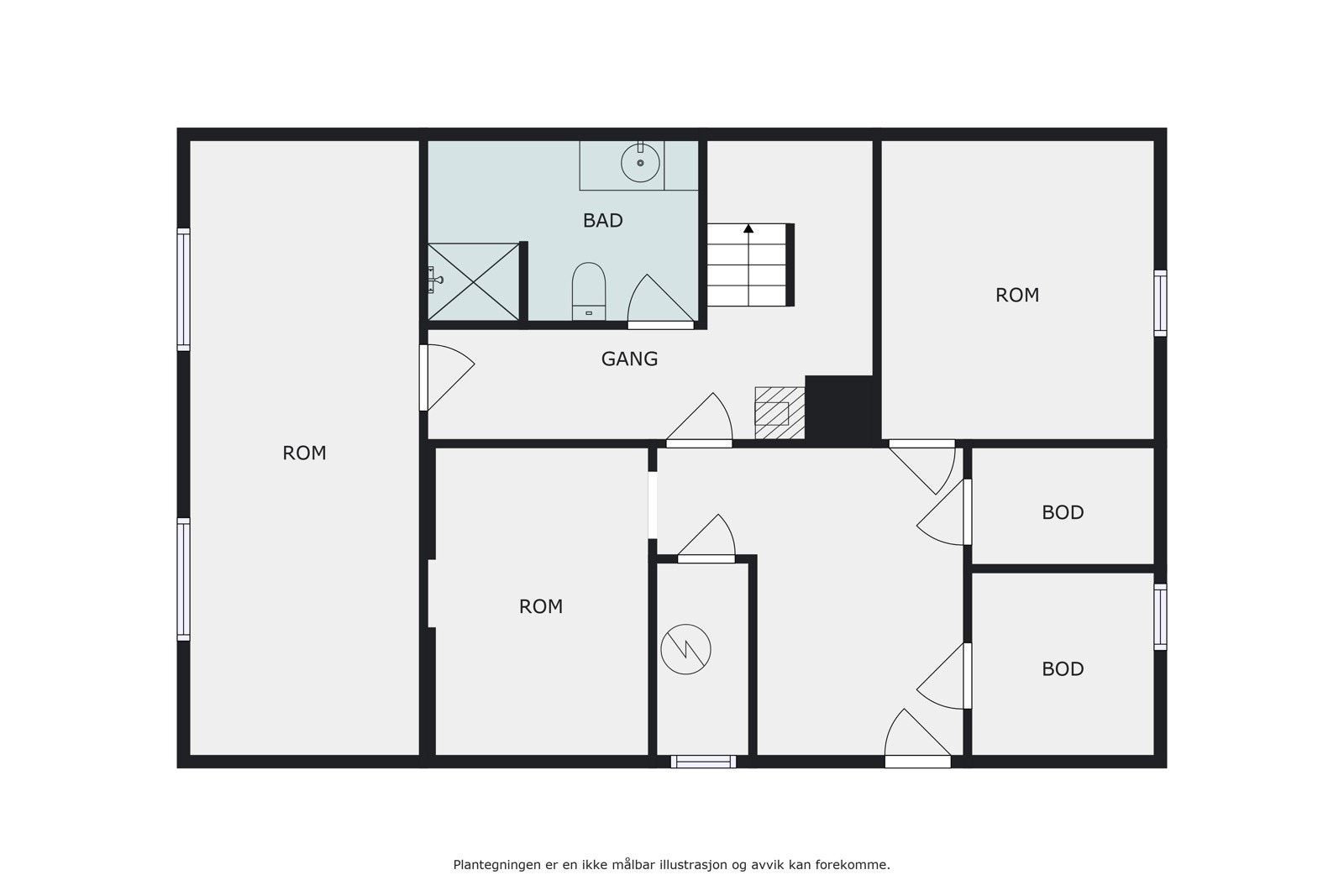 Plantegning kjeller Galleribilde