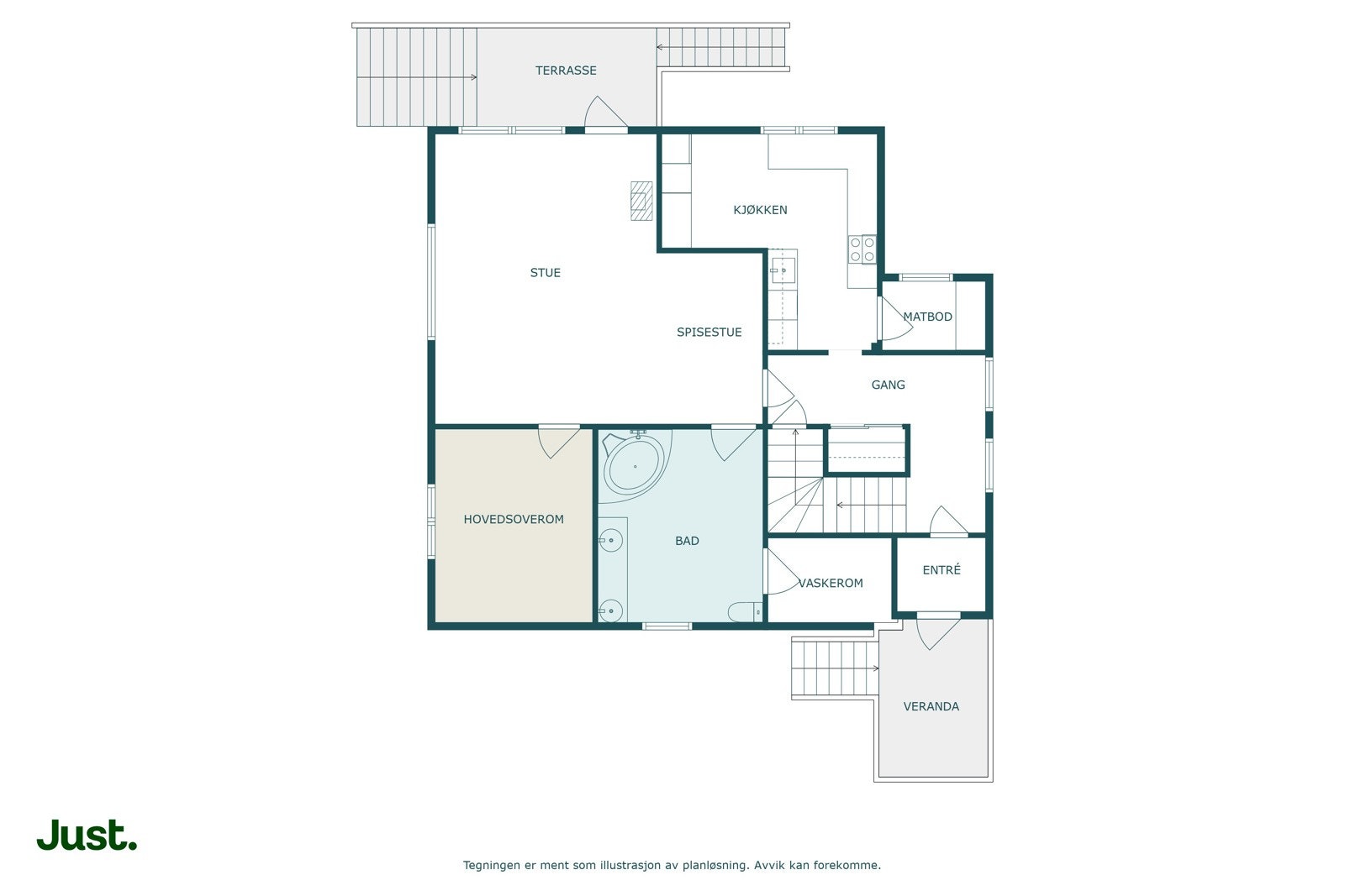 Planskisse hovedetasje Galleribilde
