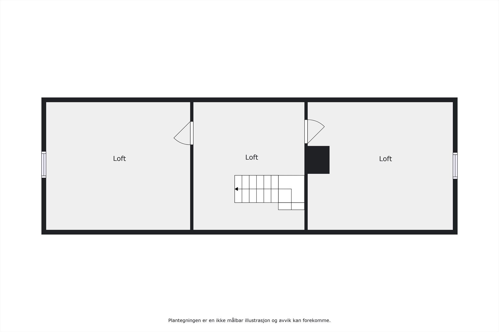 Plantegning, loft Galleribilde