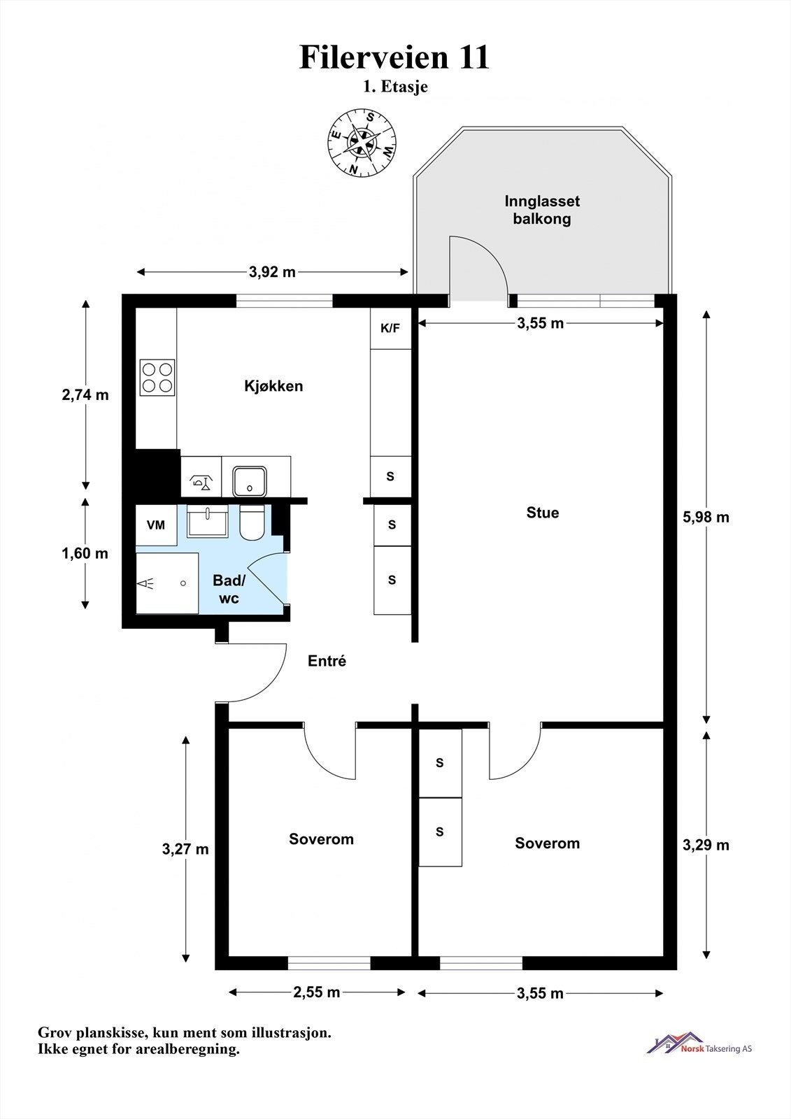 Planskisse - høy 1. etasje. Galleribilde