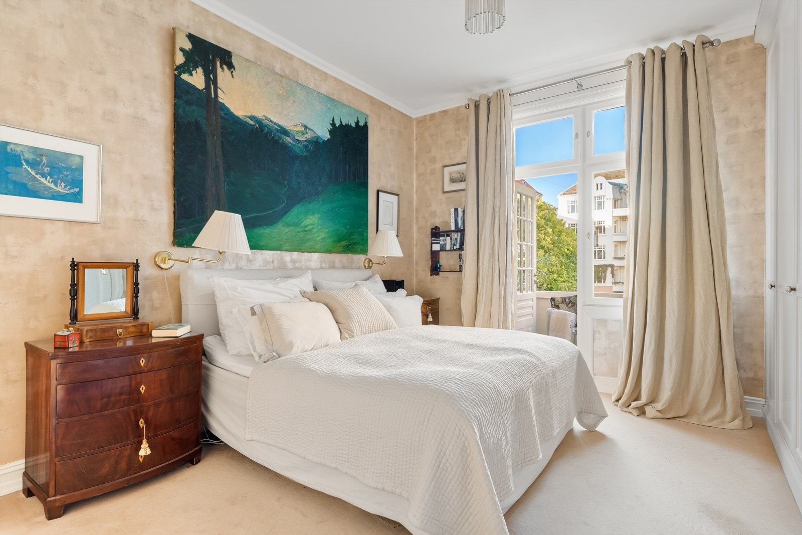 Hovedsoverom med utgang balkong Galleribilde