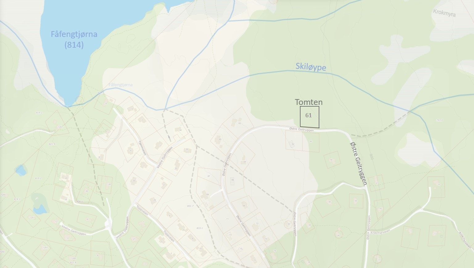 Oversiktskart over tomten. Galleribilde