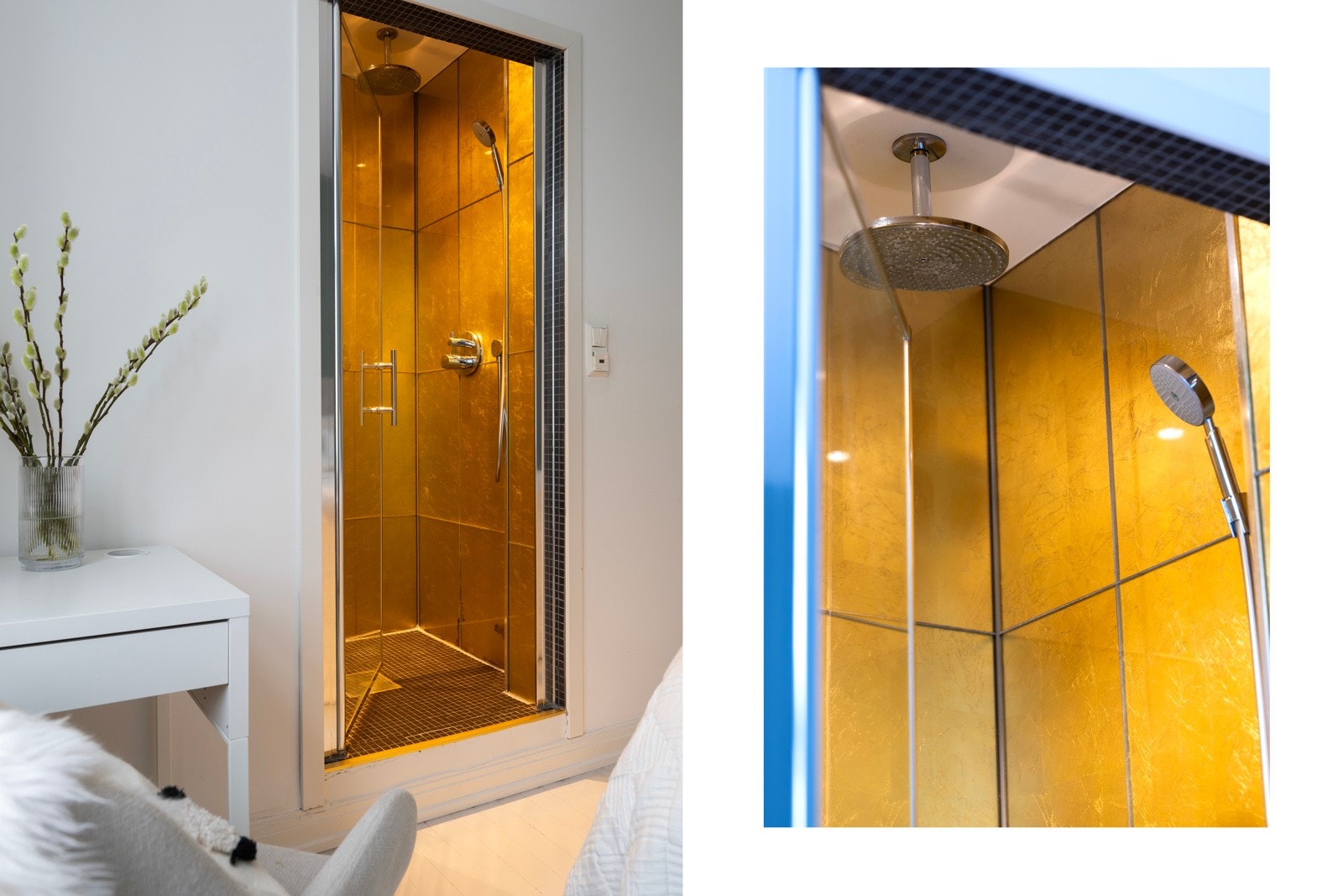 Unikt dusjrom med avtrekksvifte Galleribilde