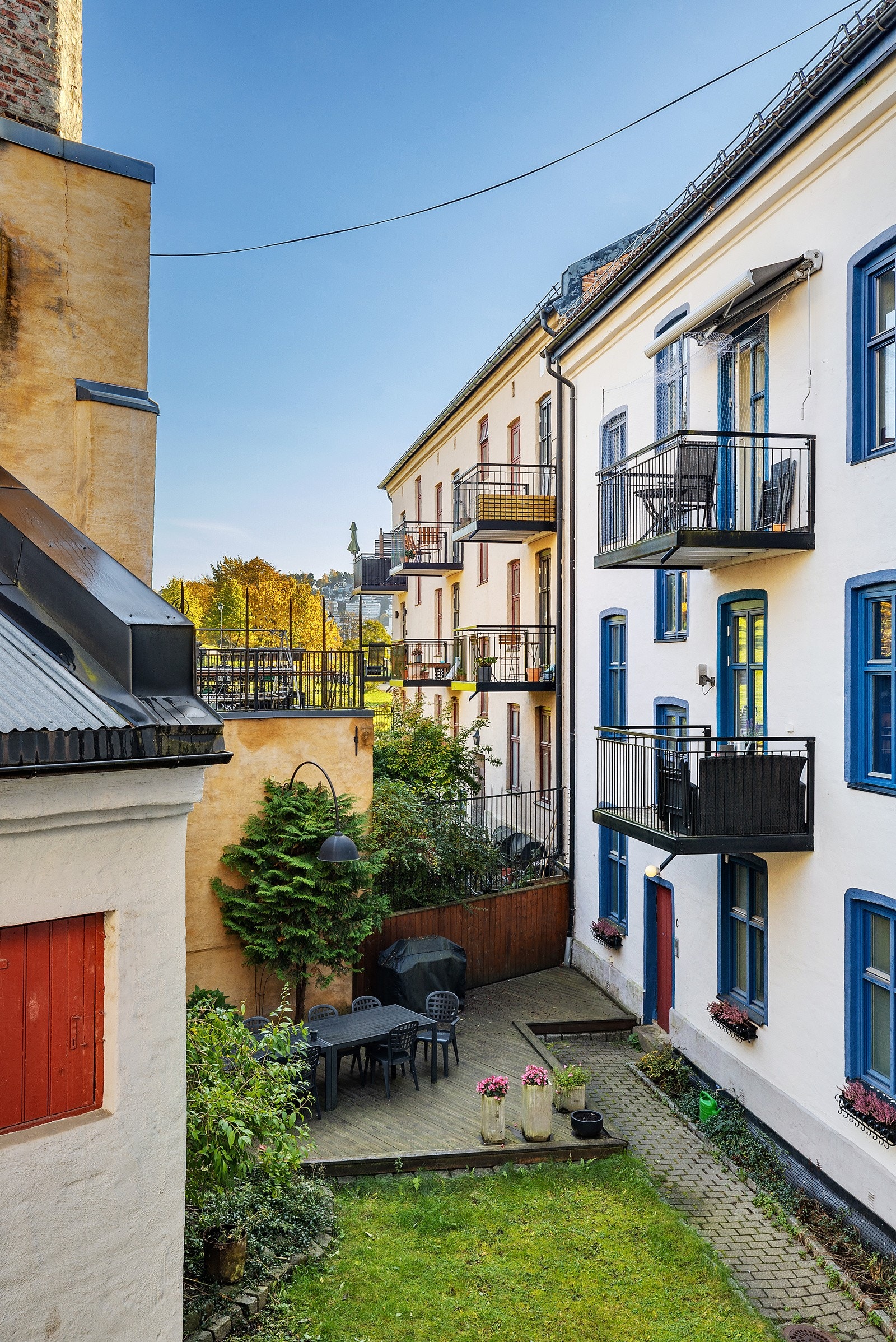 Flott utsikt fra balkongen Galleribilde