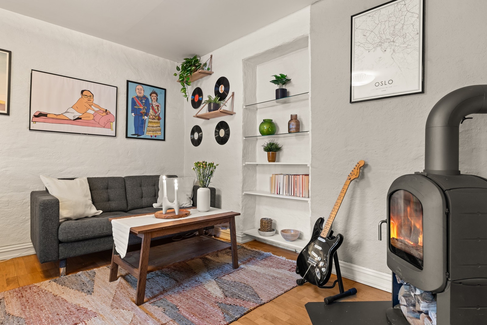 Attraktiv og arealeffektiv 2-roms leilighet med sentral og tilbaketrukket beliggenhet på Kampen! Galleribilde