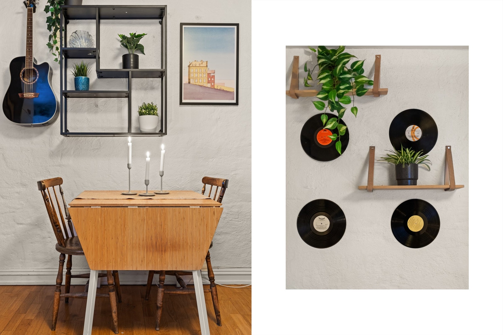 God plass til spisesbord i tilknytning til både stue og kjøkken. Her kan man invitere gjester til å samles rundt et hyggelig middagsbord. Galleribilde