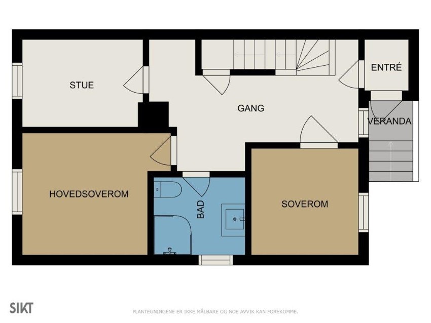 Vi starter turen i boligens 1. etasje, gjør deg kjent med plantegningen Galleribilde