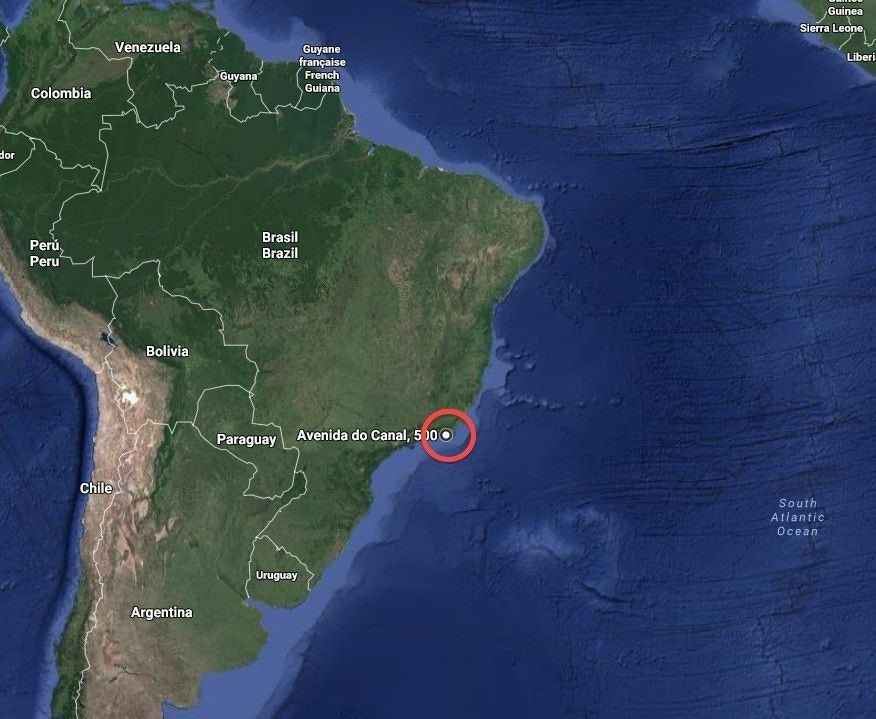 Stedets beliggenhet i Brasil Galleribilde