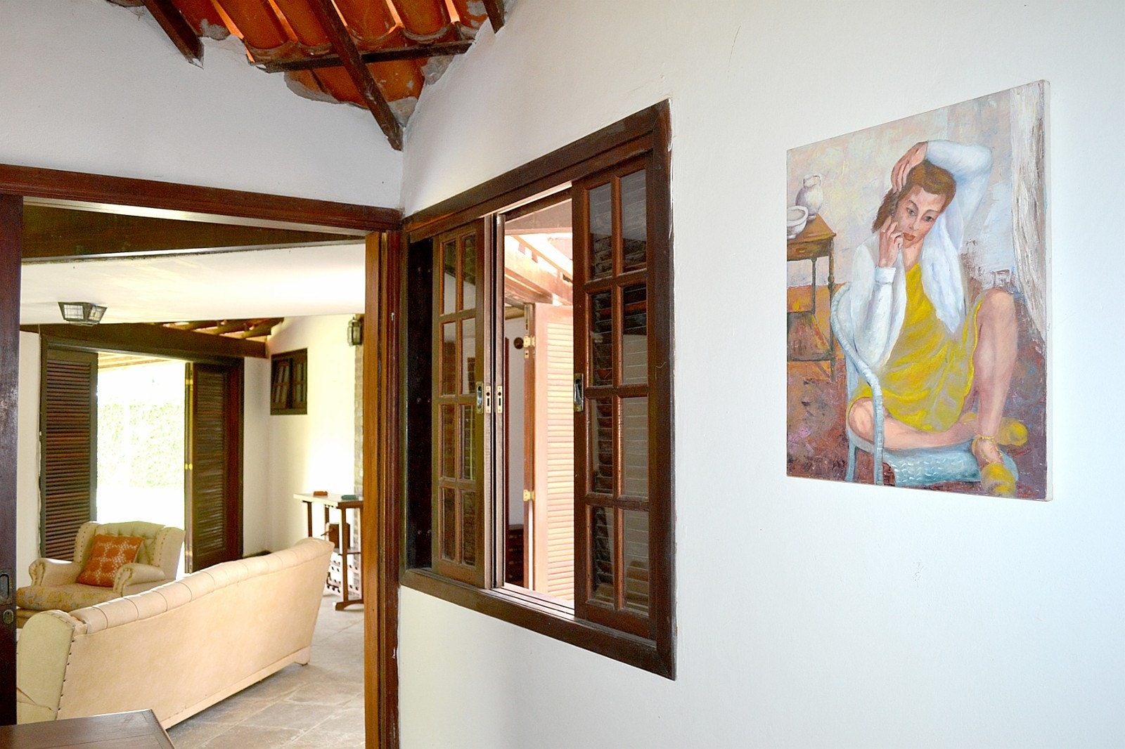 Mot stue med sittegruppe Galleribilde