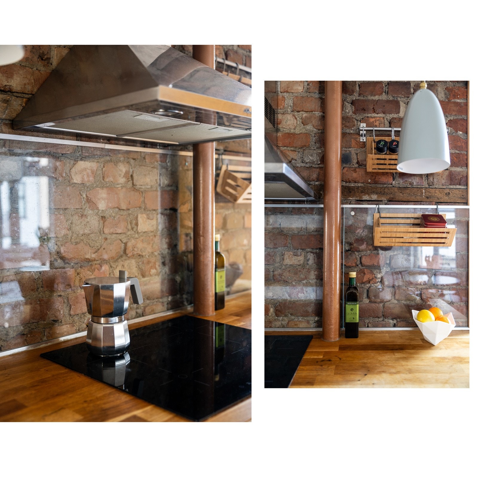 Moderne teglsteinsvegg som skaper et unikt særpreg. Galleribilde