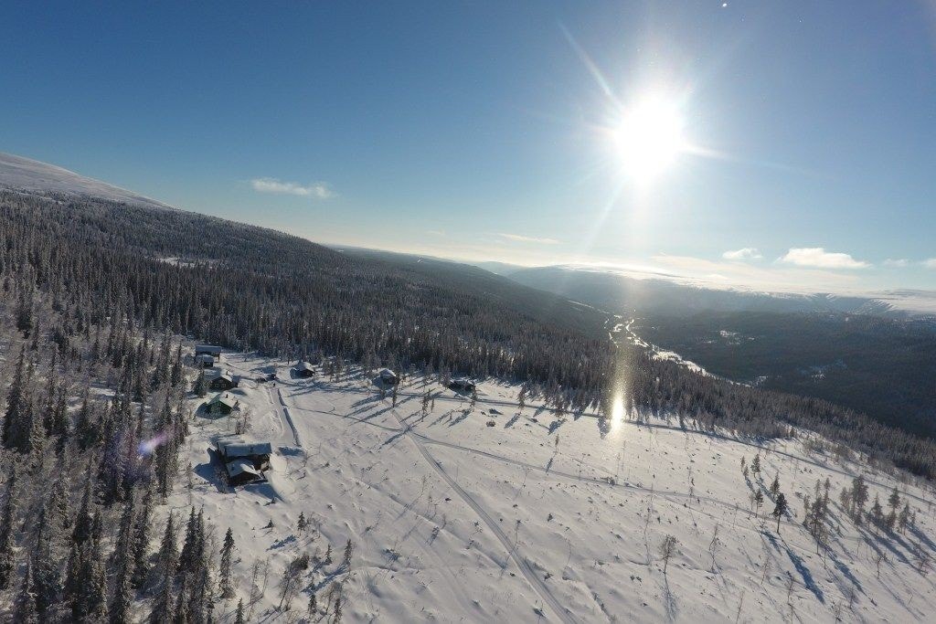 Solheim Hyttegrend med utsikt sørover mot Trysil Galleribilde