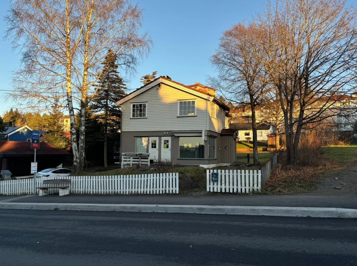 Busstopp rett utenfor døren, linje 3N og 78. Skøyenåsen T-banestasjon er kun 200m fra huset. Galleribilde