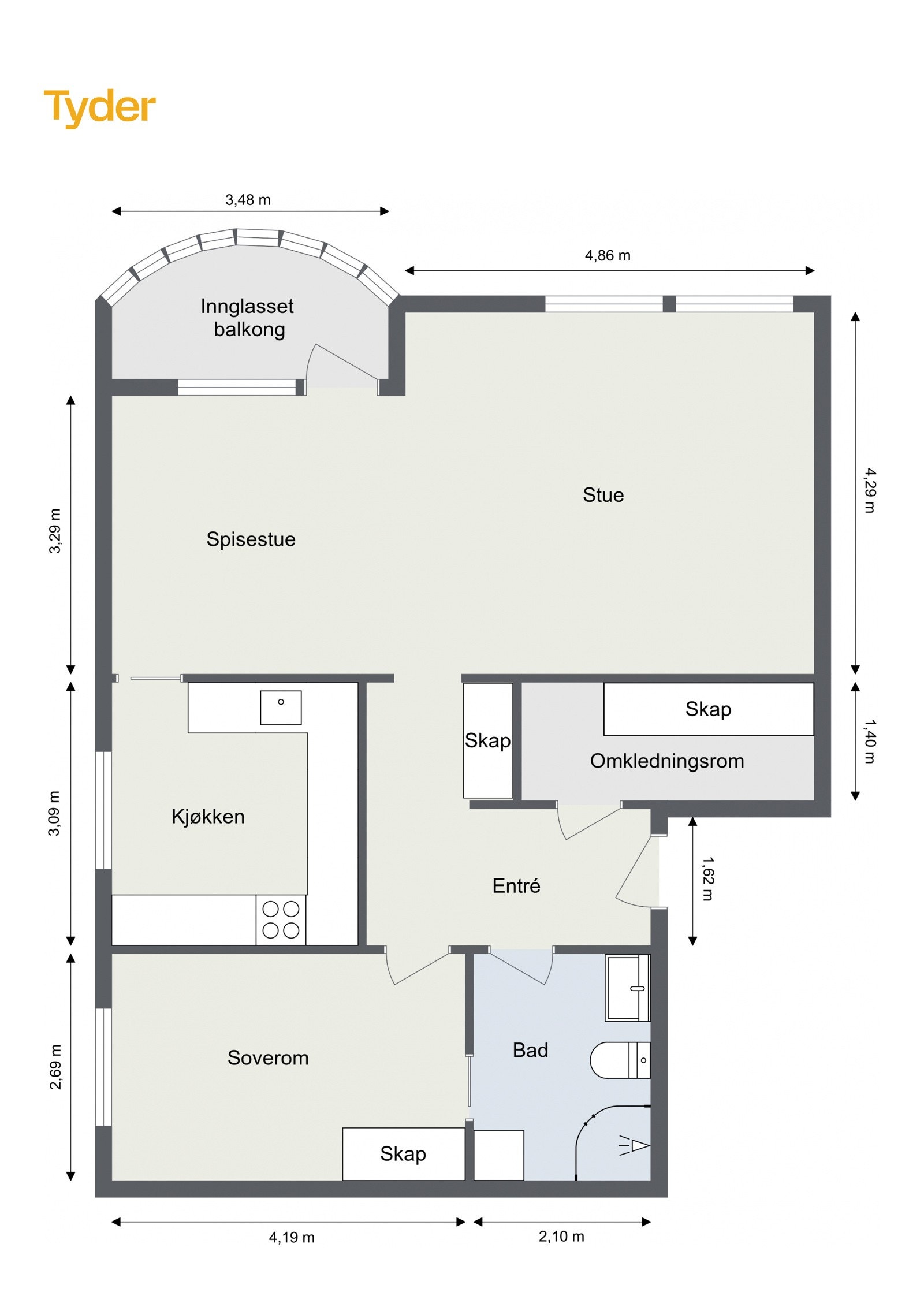 Boligens planskisse Galleribilde