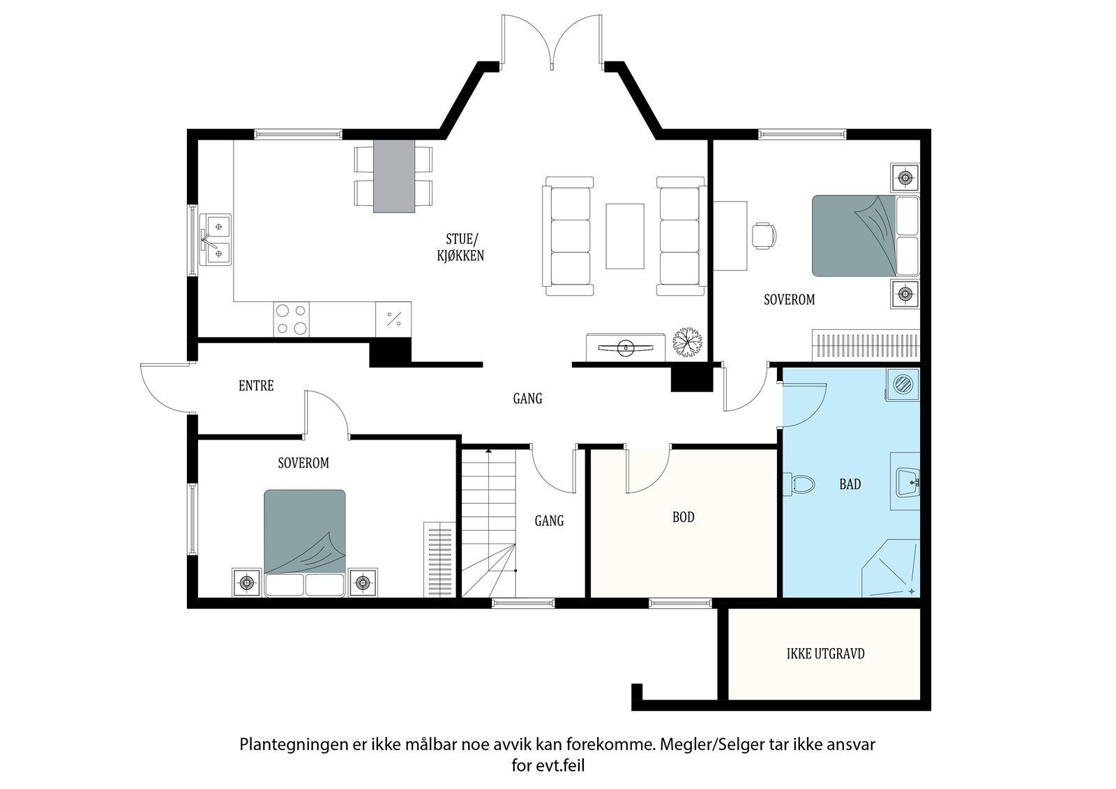 Planskisse kjeller Galleribilde