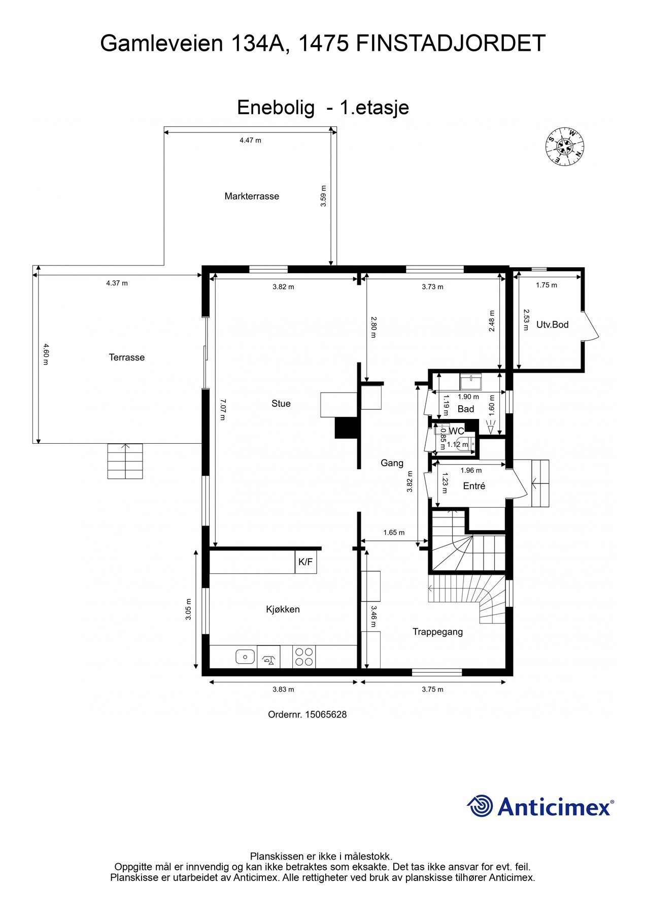 Plantegning første etasje. Galleribilde