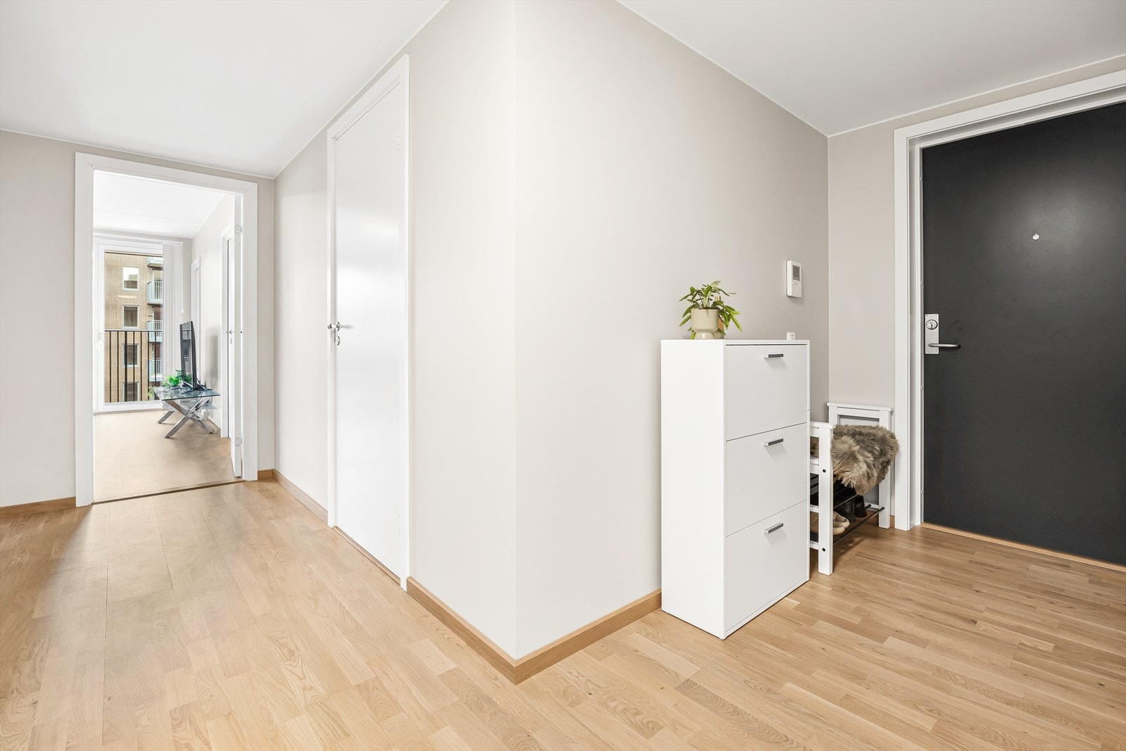 Stor entré med gode oppbevaringsmuligheter. Galleribilde