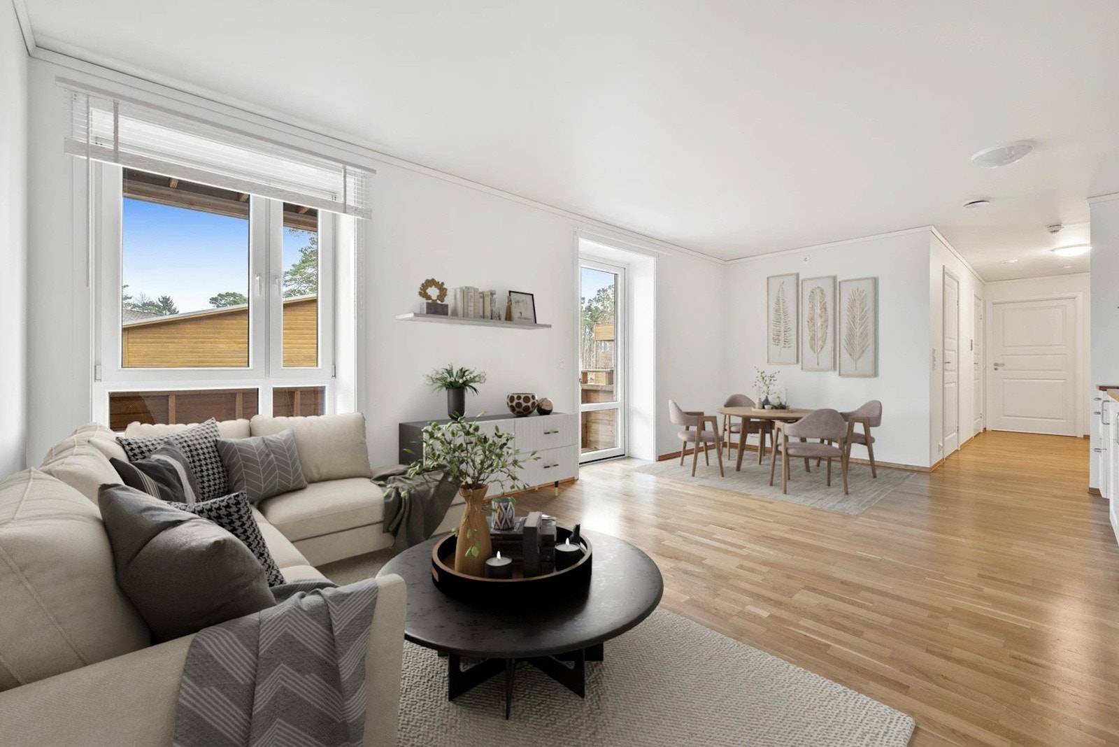 Stue digitalt møblert Galleribilde