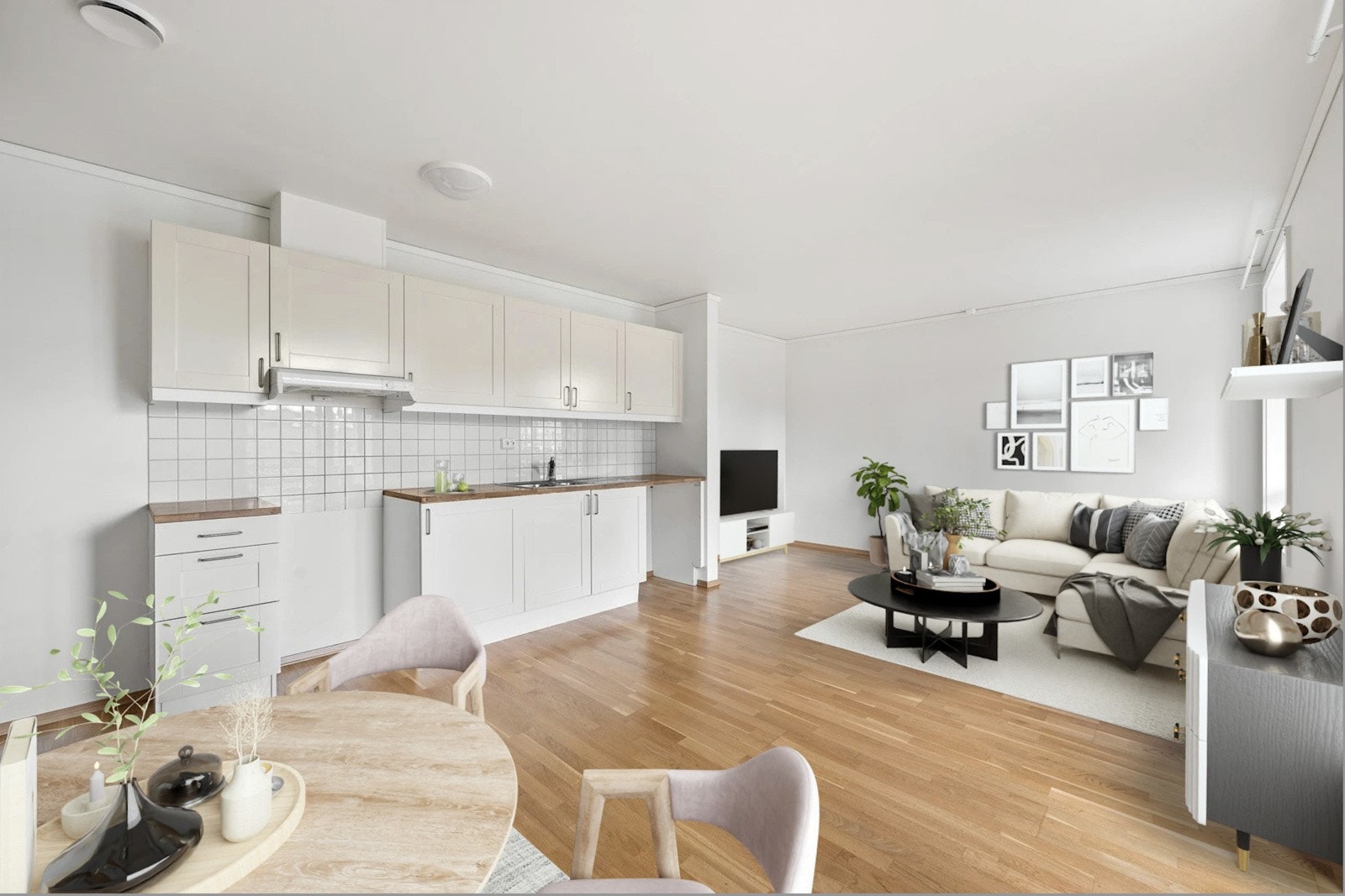 Stue digtalt møblert Galleribilde