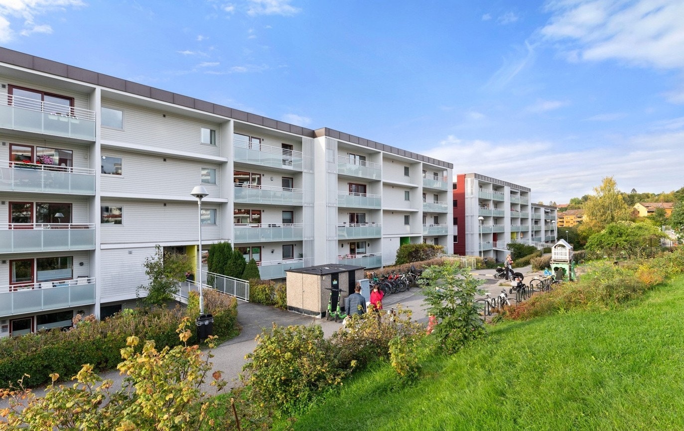 Sommerbilde fra inngangspartiet Galleribilde