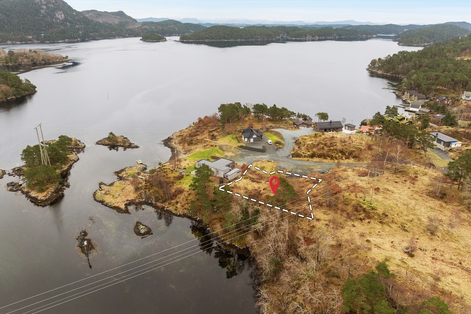 Straumshaugane - Omtrentlig tomtemarkering gnr. 4, bnr. 208 (ca. 825 kvm.) Prisantydning kr 1.200.000,- Galleribilde