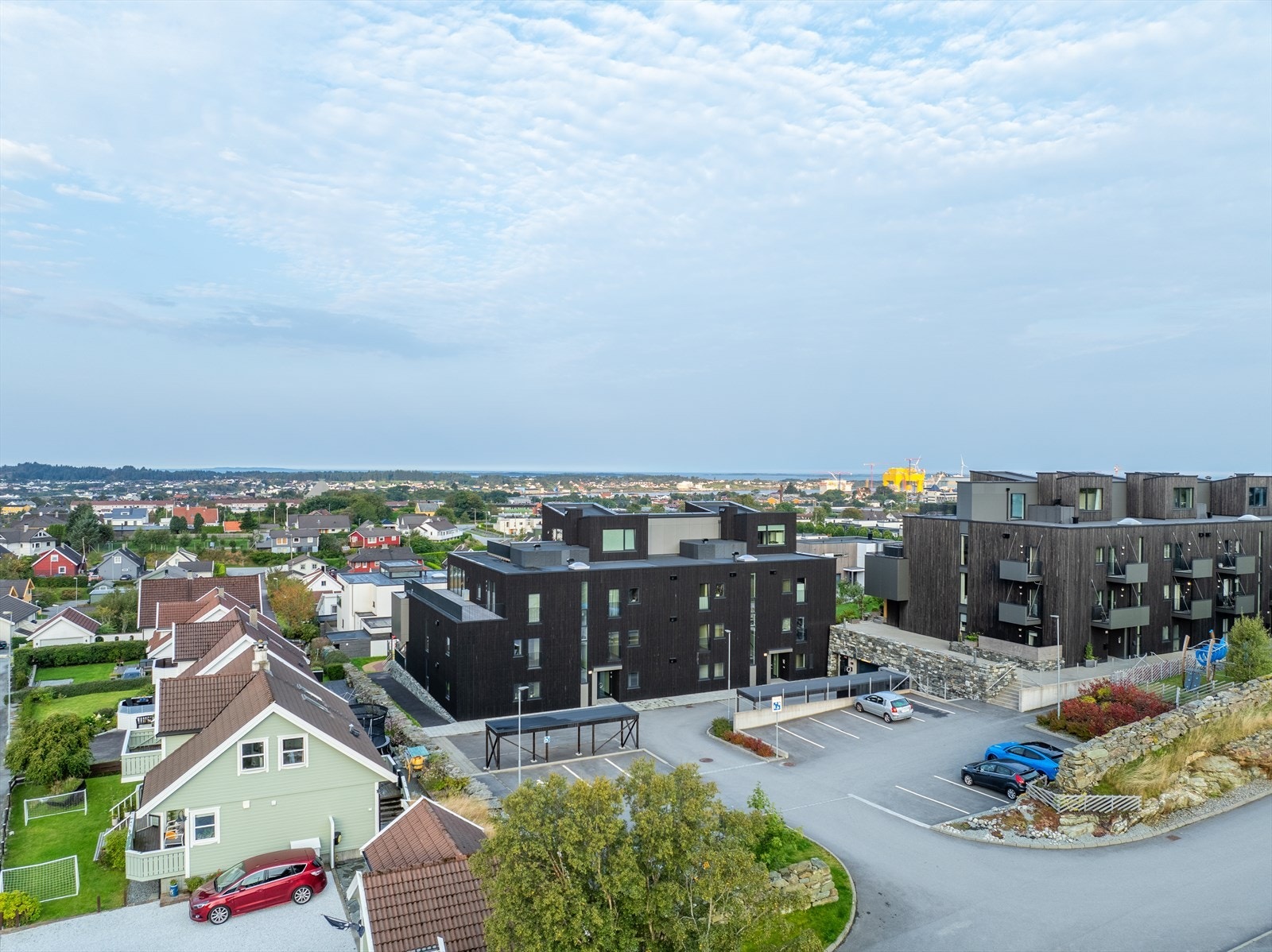 Felles utvendig sykkelparkering Galleribilde