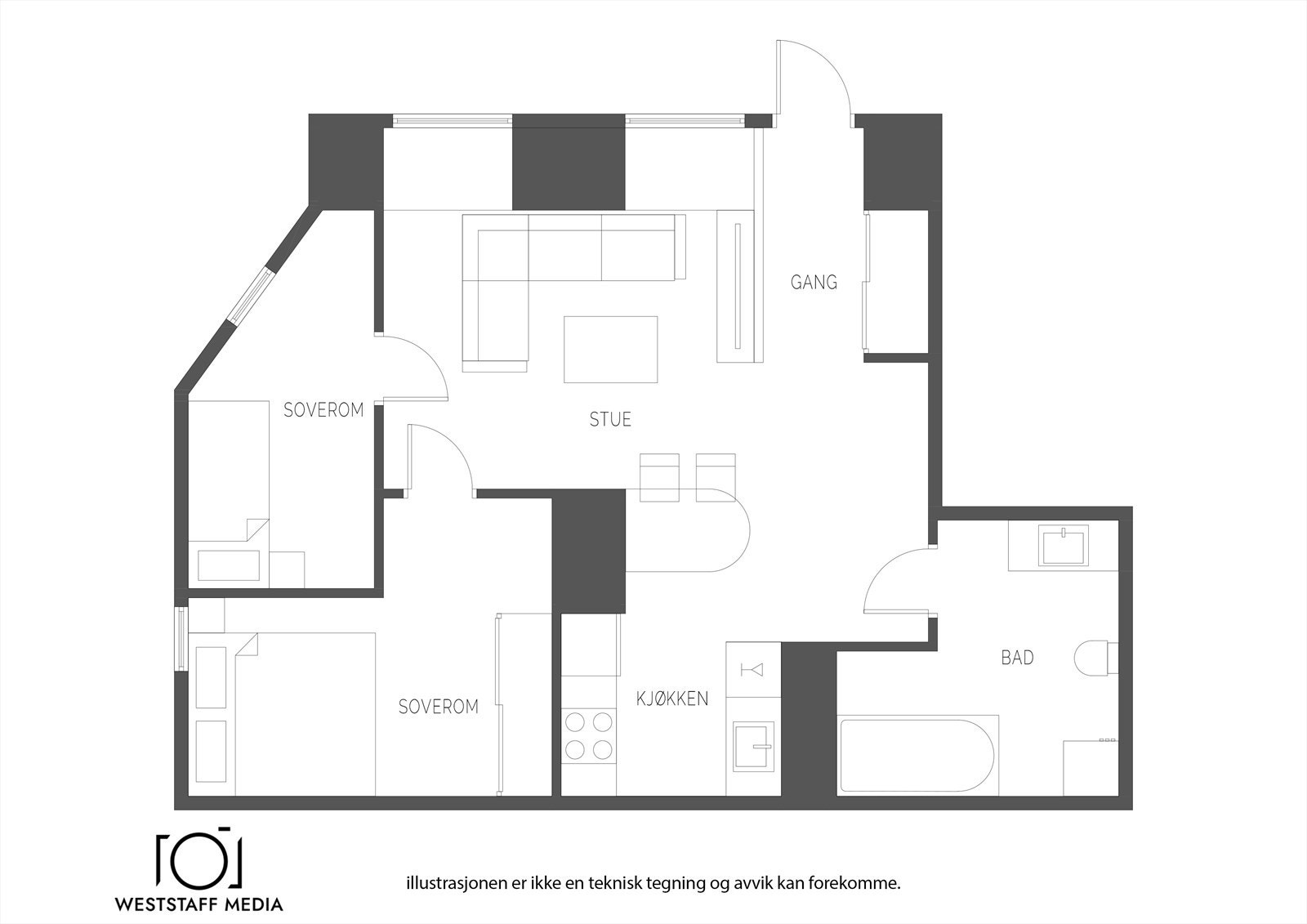 Plantegning. Galleribilde