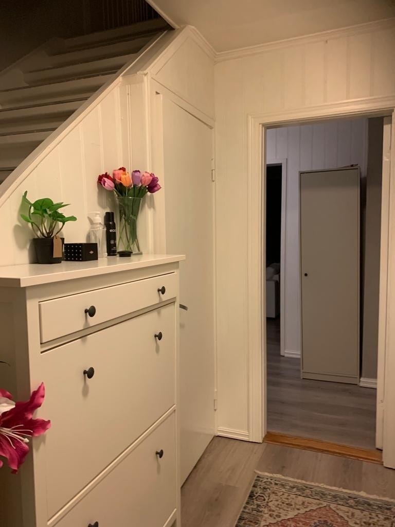 Entrè med vegghengt skoskap Galleribilde