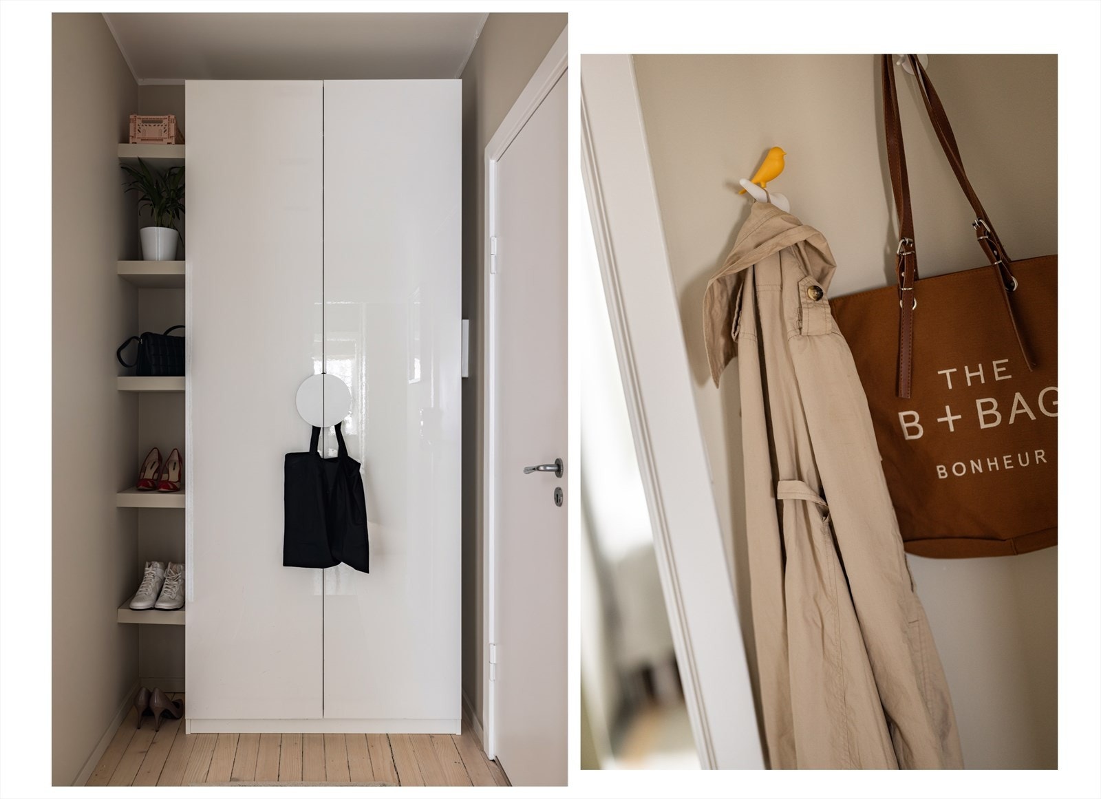 Hyggelig inngangsparti med gardeobeskap og god plass til oppbevaring av yttertøy. Galleribilde