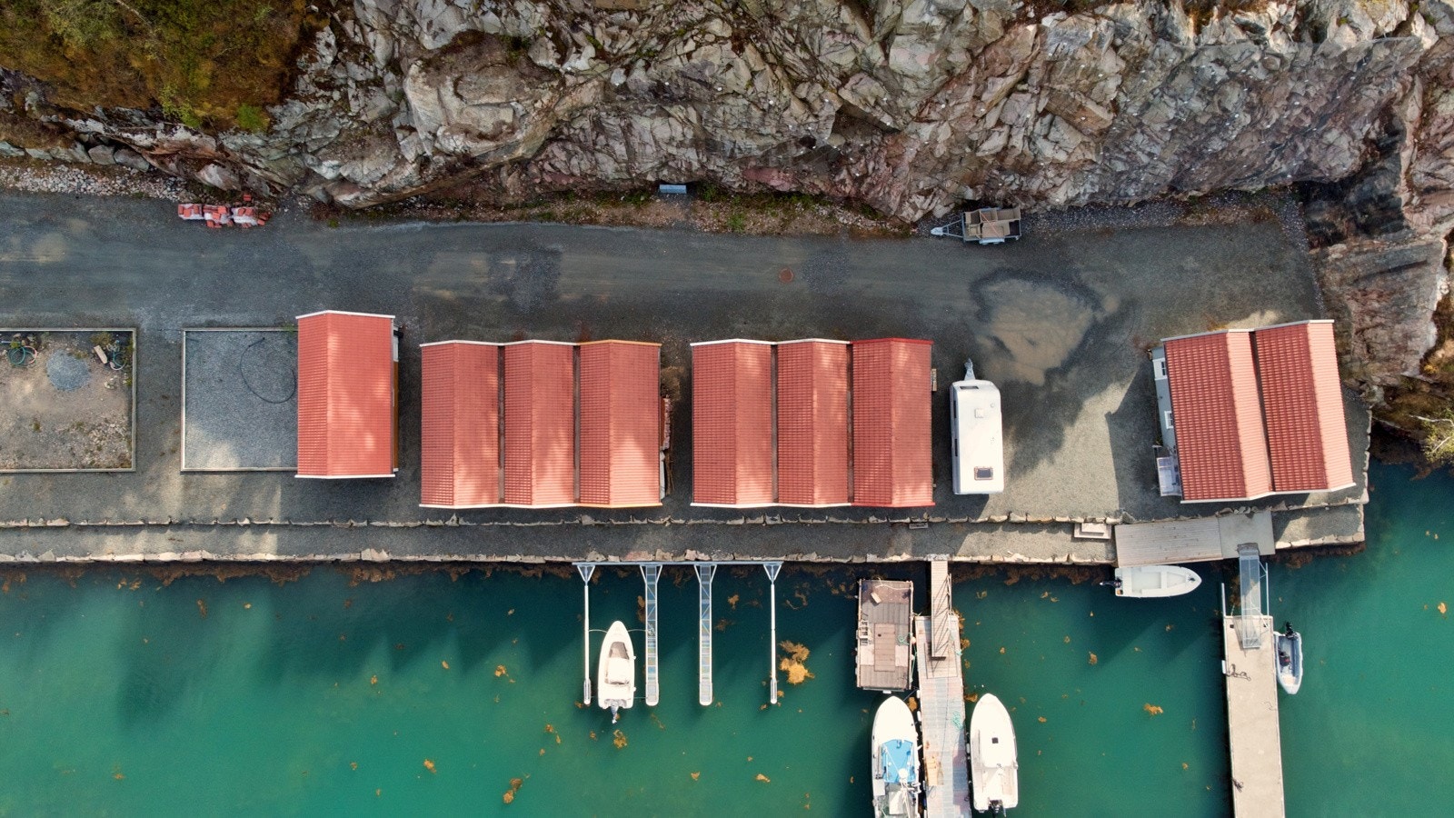 Dronebilete av nausta Galleribilde