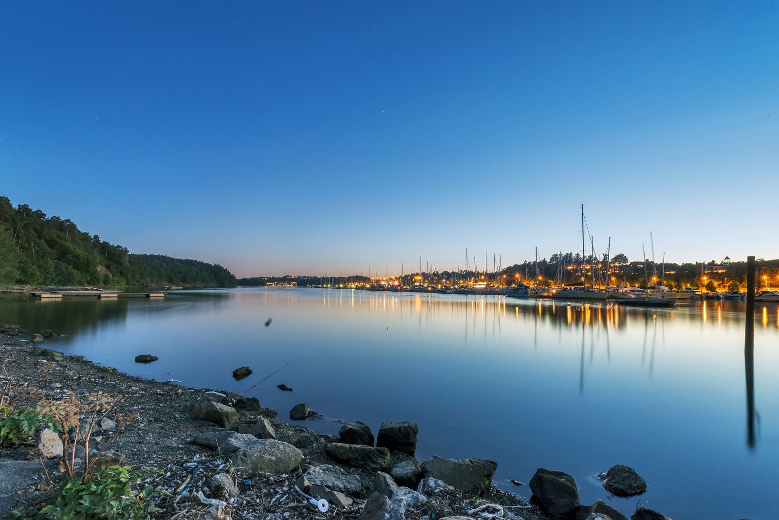 Kort veil til fjorden, her Bestumkilen Galleribilde