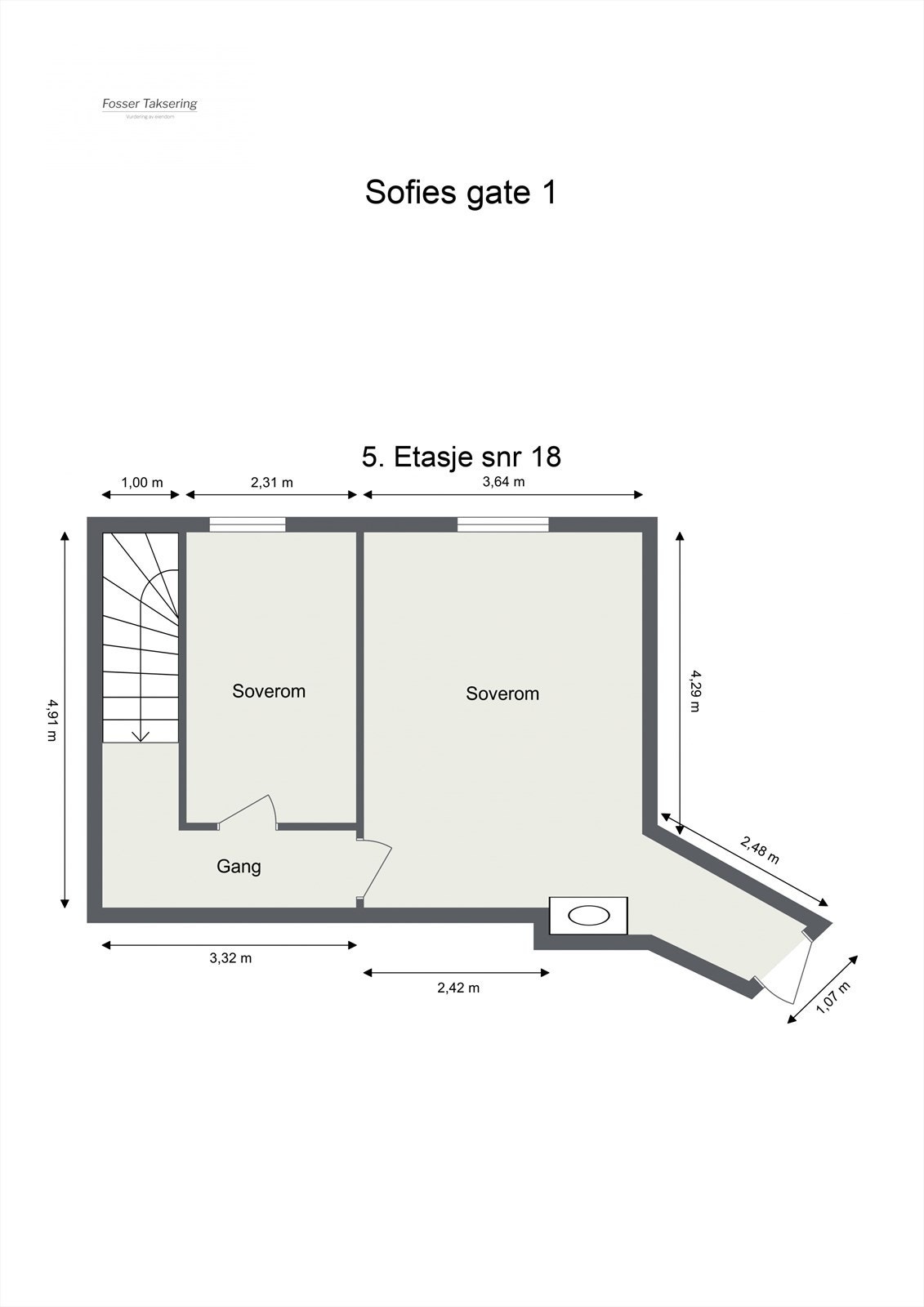 Plantegning 5. etasje. Galleribilde