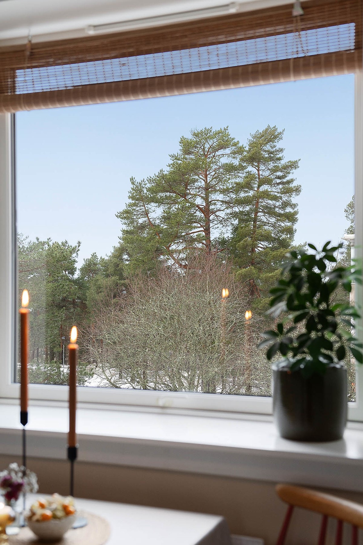 Flott utsyn fra kjøkkenbordet Galleribilde