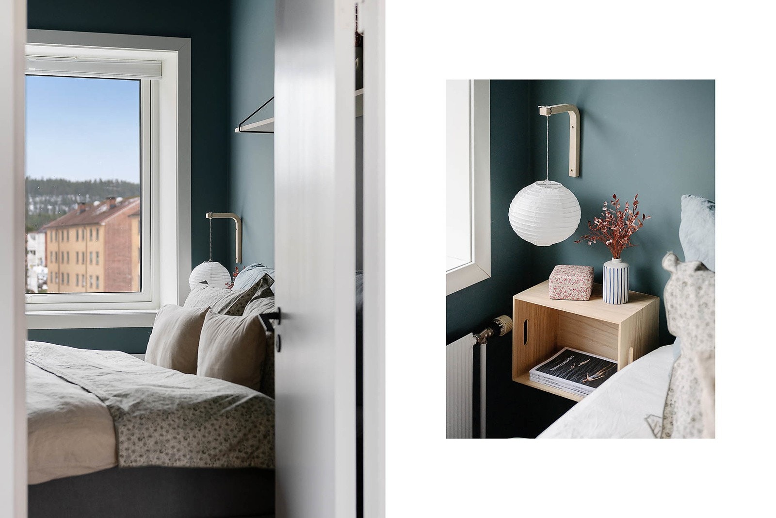 Hyggelig soverom med stor skyvedørsgarderobe Galleribilde