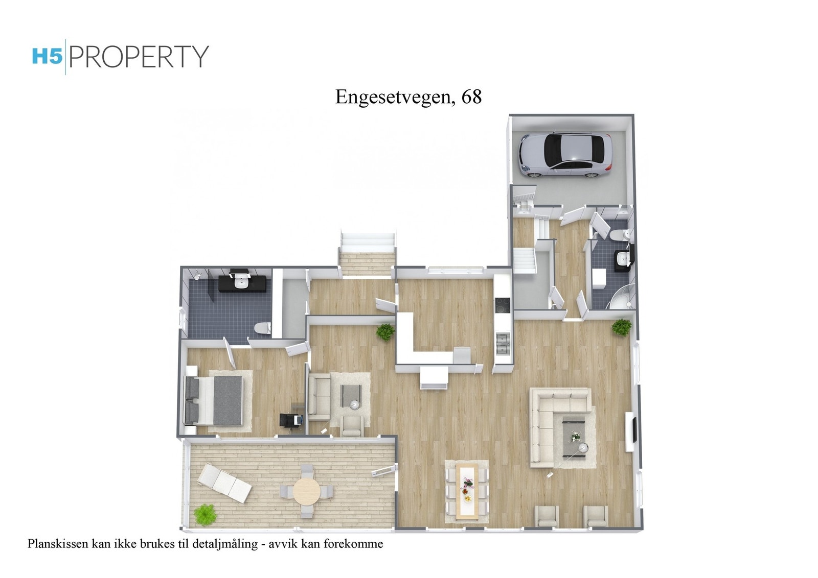 Planskisse 1.etg 3D Galleribilde