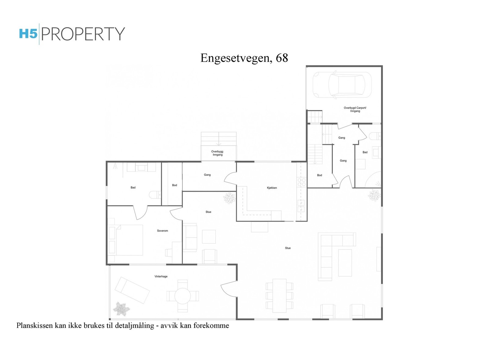 Planskisse 1.etg 2D Galleribilde