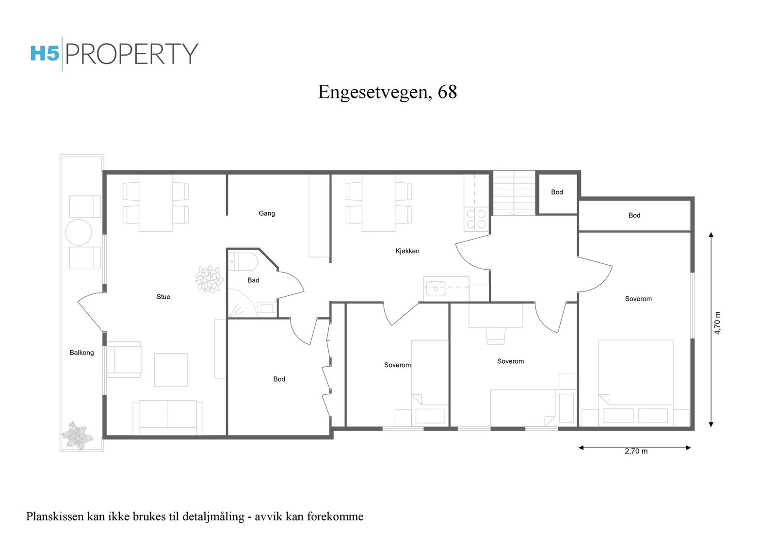 Planskisse 2.etg 2D Galleribilde