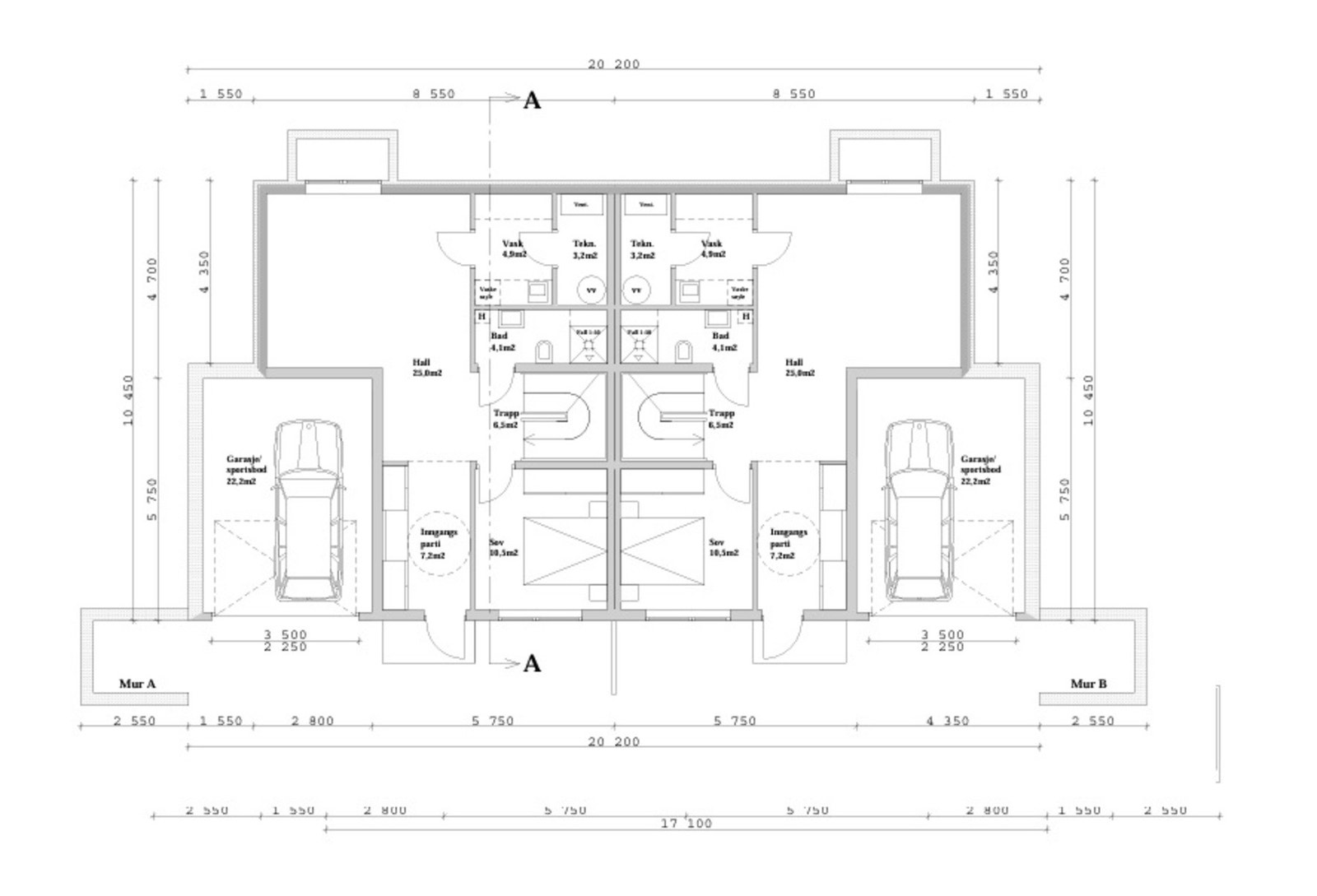 Plantegning under etasje Galleribilde