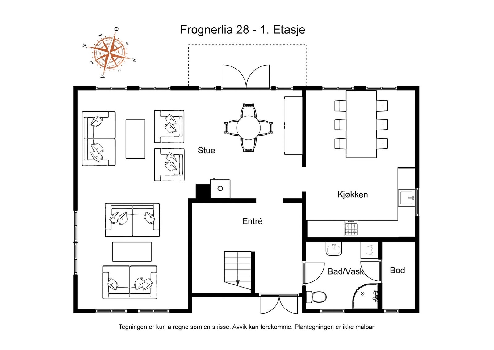 Plantegning av første etasje Galleribilde