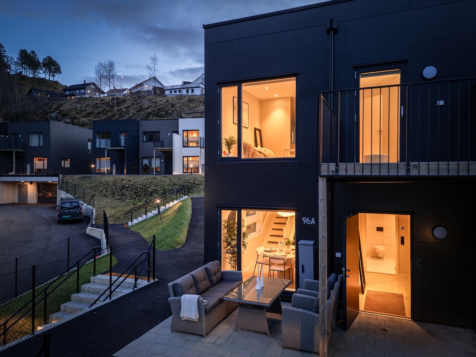 Flott opparbeidet inngangsparti Galleribilde