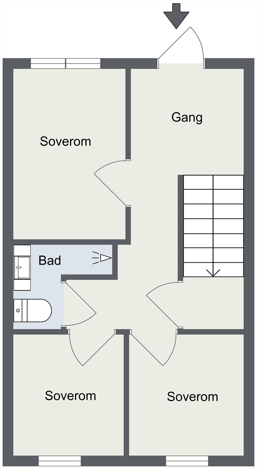 Planløsning 1.etasje. Galleribilde