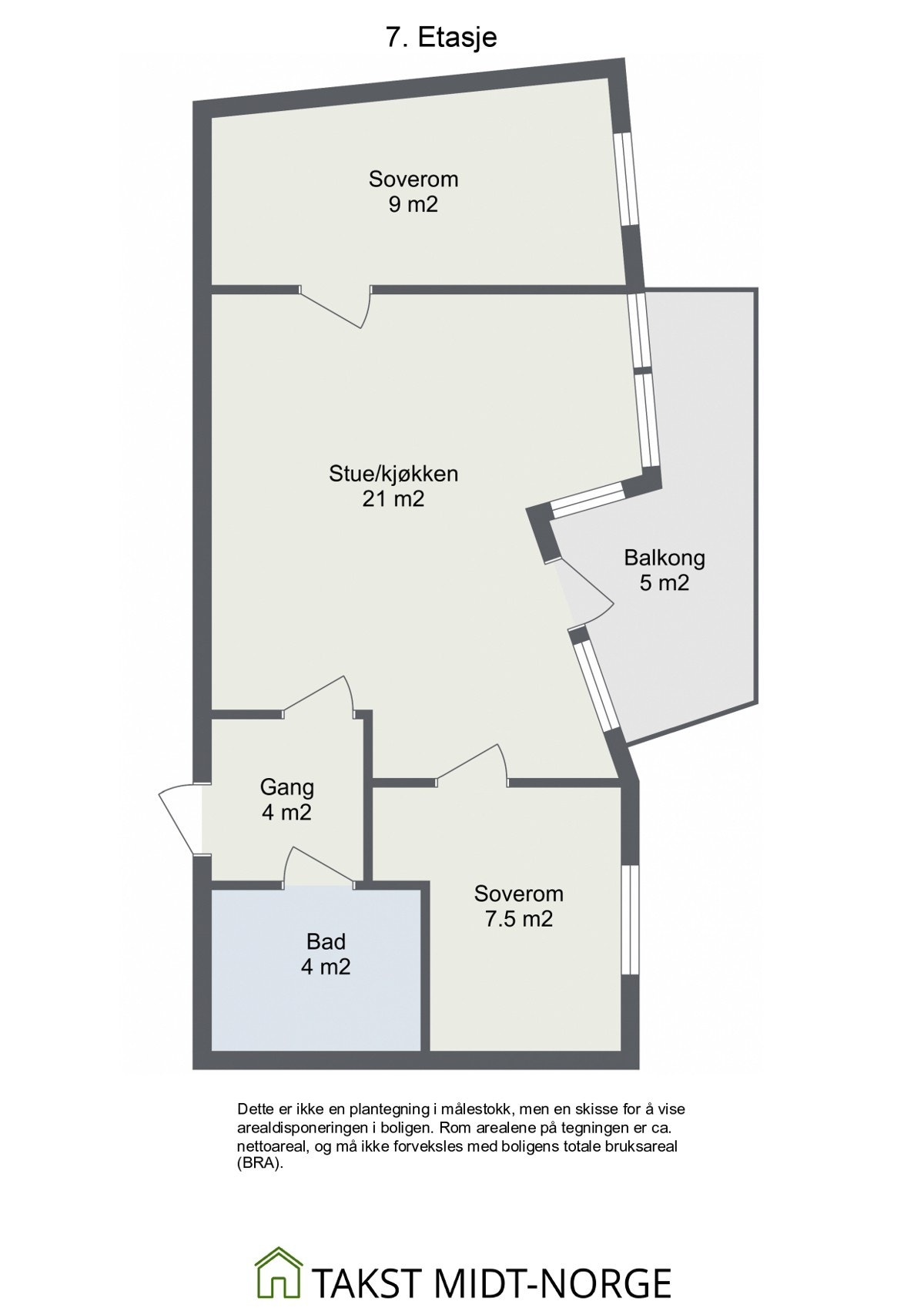 Planskisse Ladeveien 38 Galleribilde