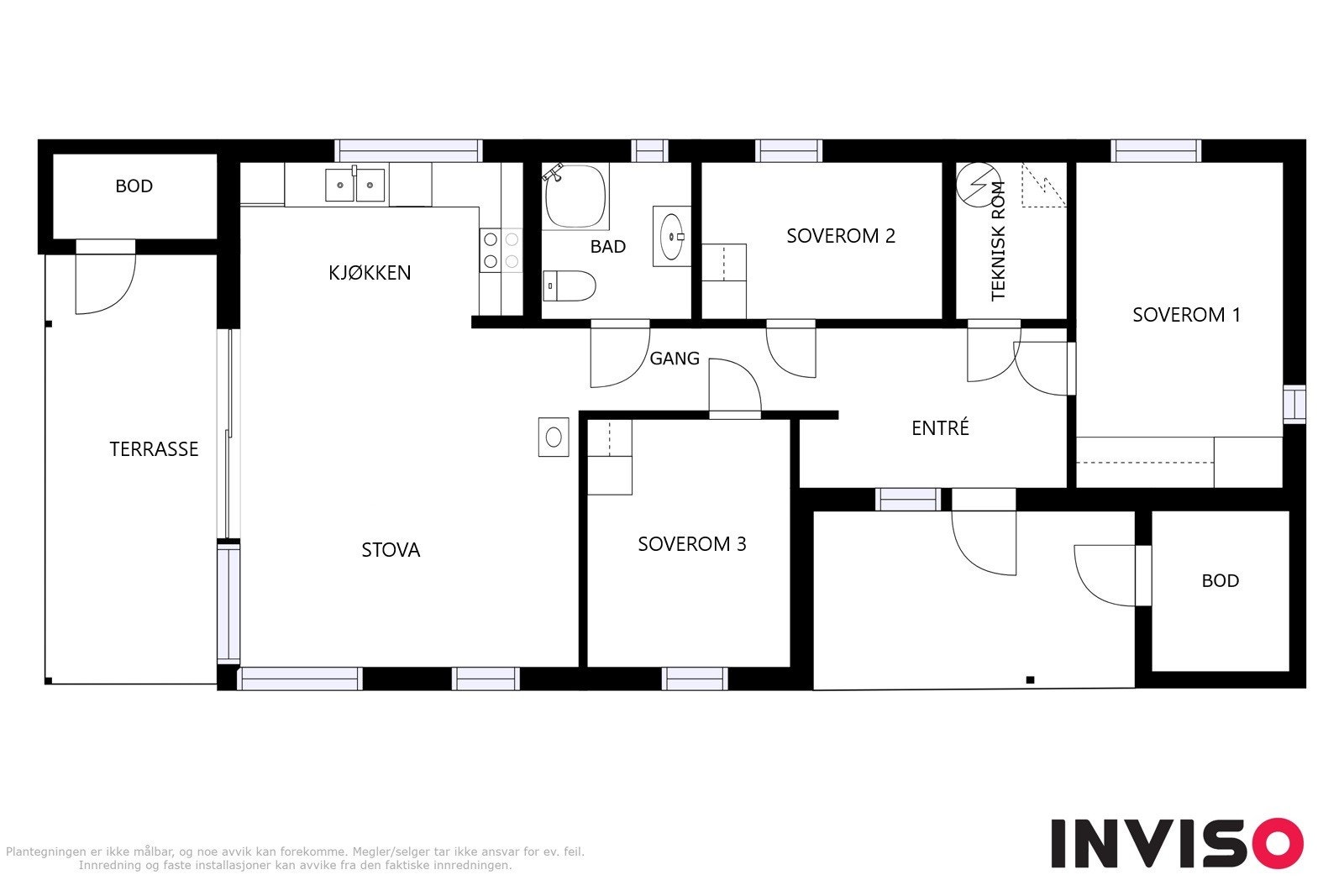 Illustrert planteikning av heile hytta. Avvik kan forekomme Galleribilde